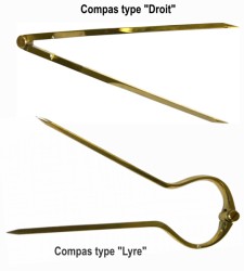 COMPAS Pointe seche lyre 17cm